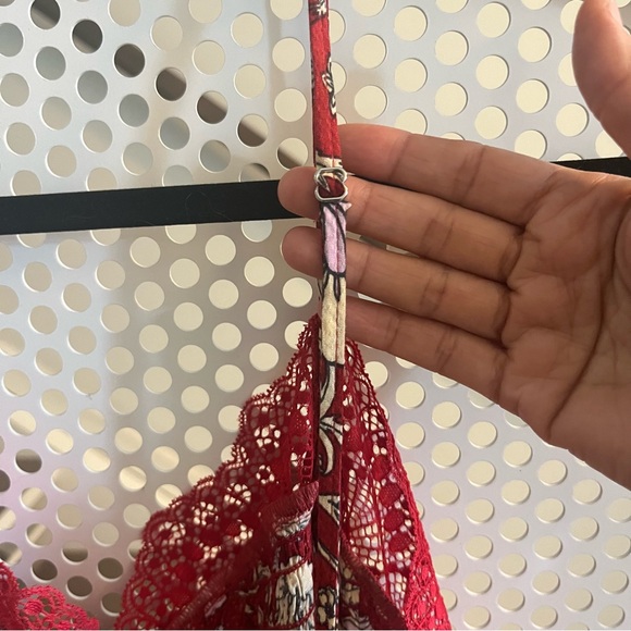 Free People Intimately Last Night Smocked Slip Dress Size Medium in Cherry NWOT - Picture 11 of 16